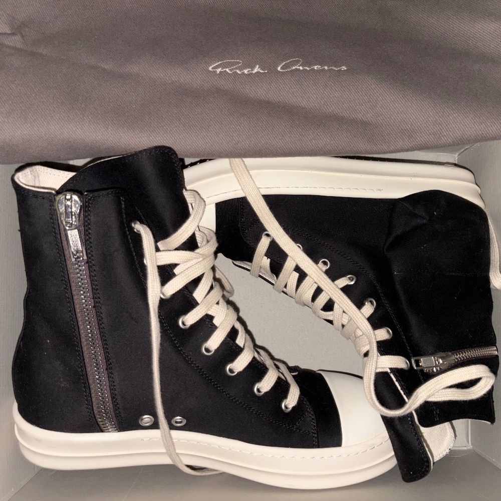 DRKSHDW Gethsemane Cotton Cargo High 'Black Milk' Rick Owens